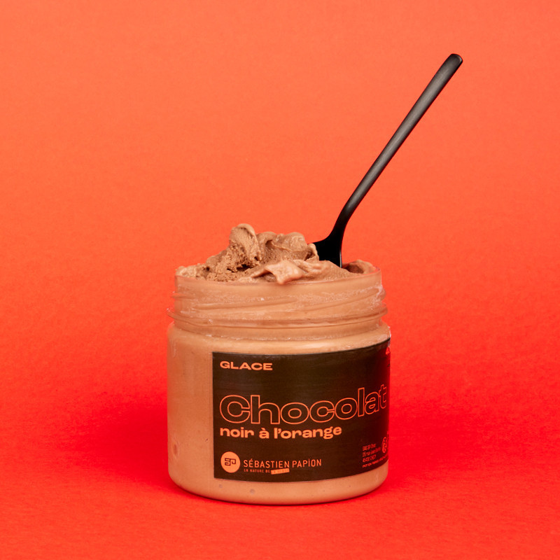 Glace Chocolat noir, orange